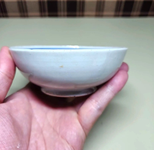 古玩陶瓷青花提籃花深腹碟真品鑒賞圖