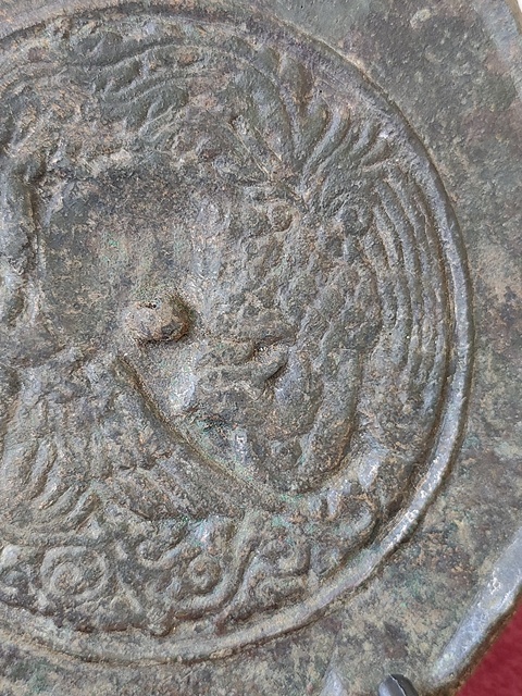 古玩銅器宋代雙鳳鏡真品鑒賞圖