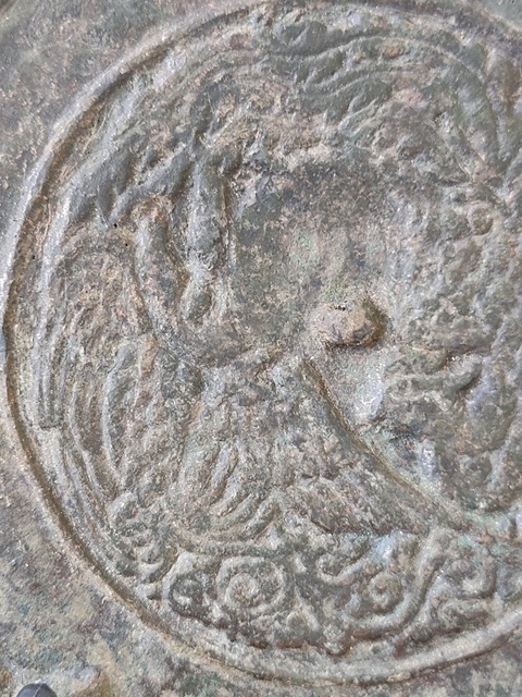古玩銅器宋代雙鳳鏡真品鑒賞圖