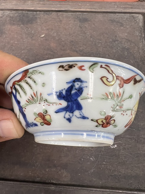 古玩陶瓷青花五彩碗真品鑒賞圖