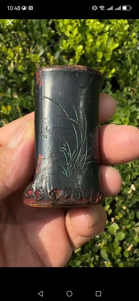 古玩雜項竹雕印章真品鑒賞圖