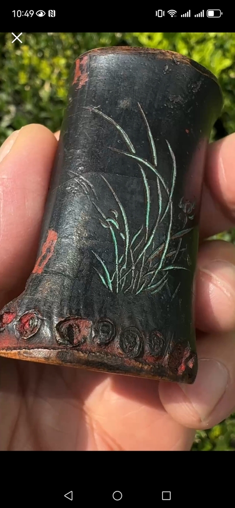 古玩雜項竹雕印章真品鑒賞圖