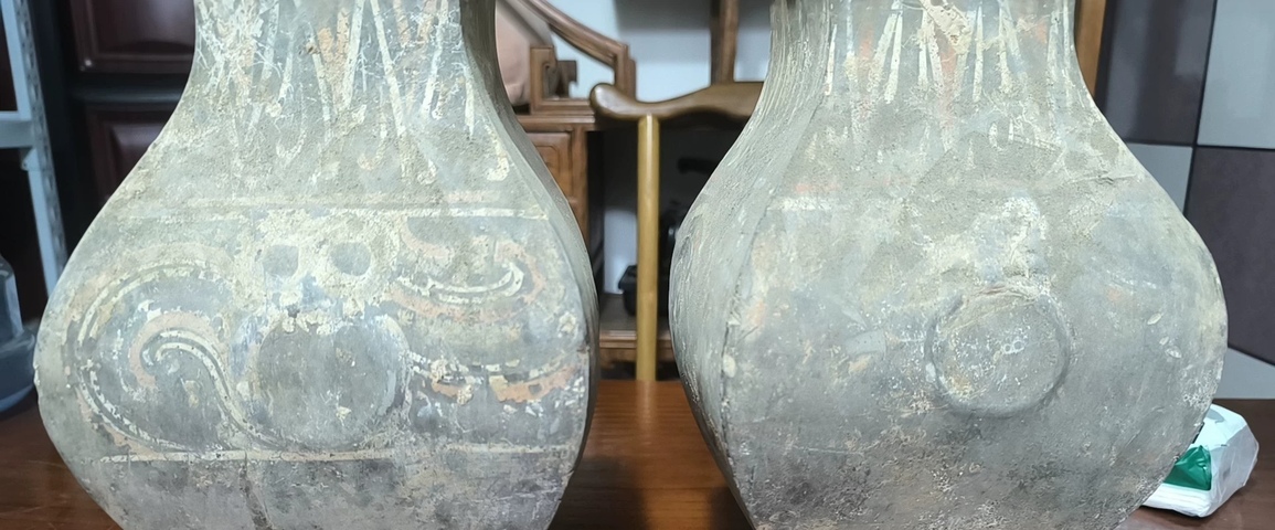 古玩陶瓷彩繪陶鈁真品鑒賞圖