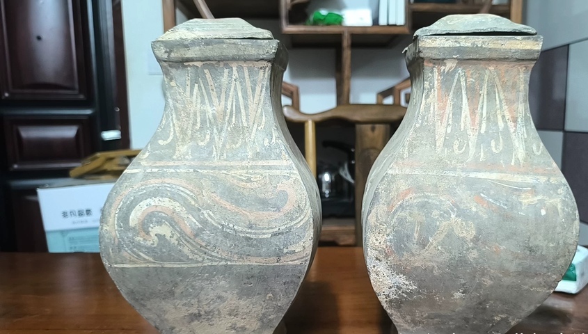古玩陶瓷彩繪陶鈁真品鑒賞圖