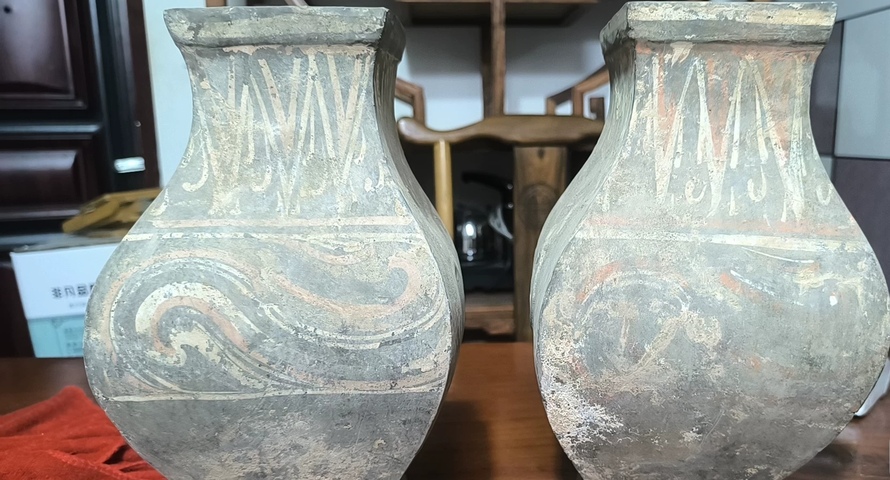 古玩陶瓷彩繪陶鈁真品鑒賞圖