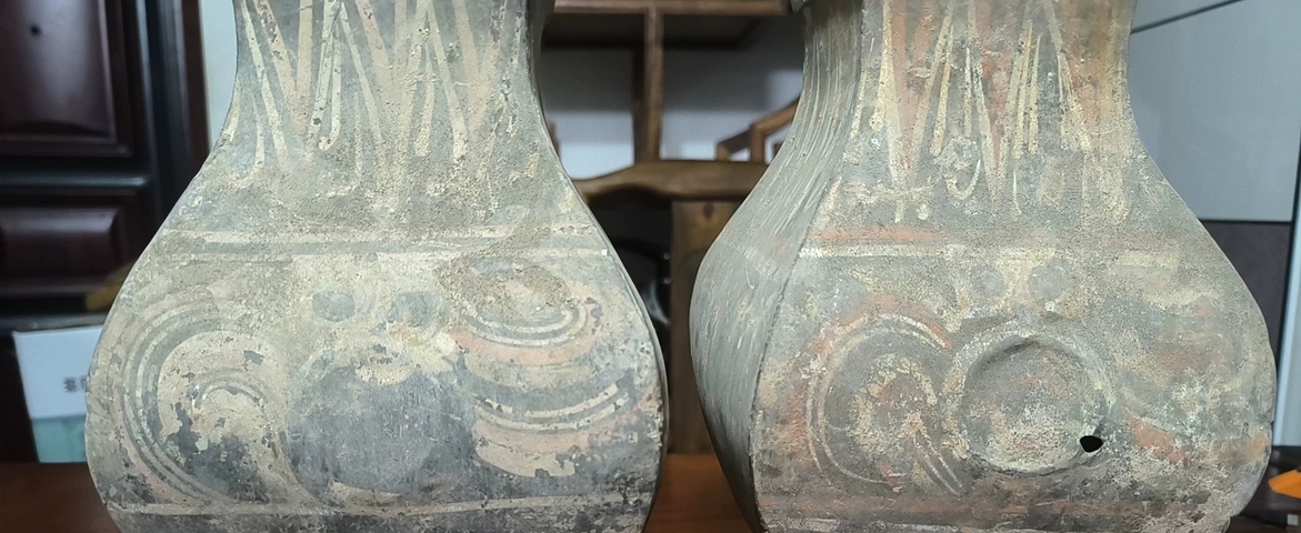古玩陶瓷彩繪陶鈁真品鑒賞圖