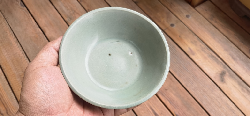 古玩陶瓷龍泉青瓷直壁洗真品鑒賞圖