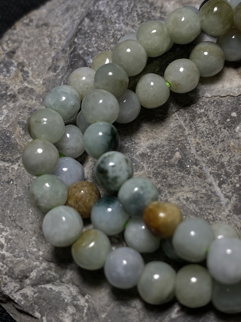 古玩玉器創(chuàng)匯天然翡翠珠串項鏈拍賣,當(dāng)前價格1800元