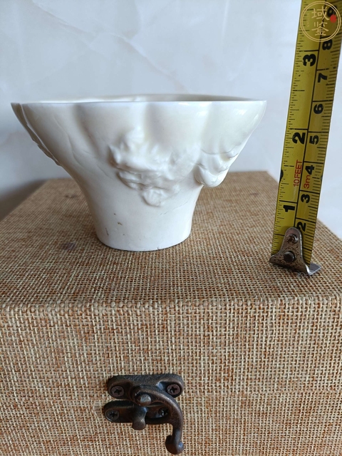 古玩陶瓷德化窯白釉爵杯真品鑒賞圖
