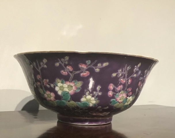 古玩陶瓷花鳥紋粉彩碗真品鑒賞圖