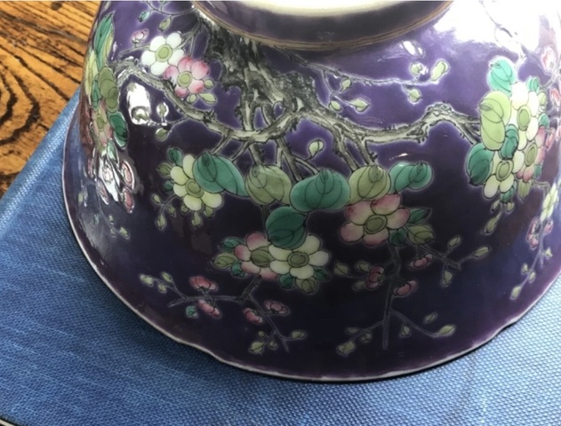 古玩陶瓷花鳥紋粉彩碗真品鑒賞圖