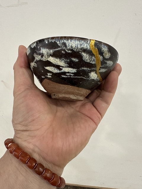 古玩陶瓷吉州窯窯變釉茶盞真品鑒賞圖