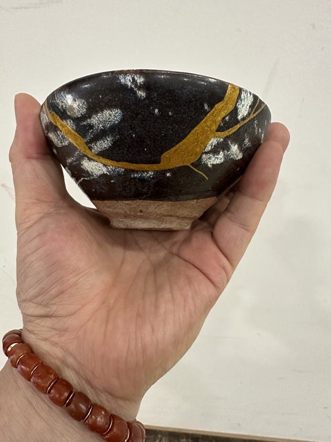 古玩陶瓷吉州窯窯變釉茶盞真品鑒賞圖