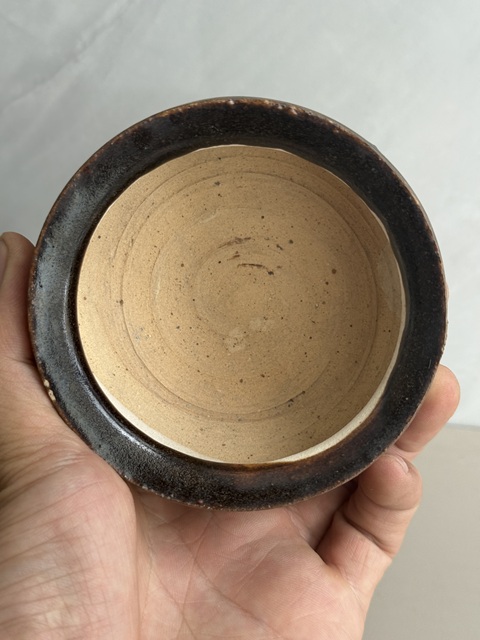 古玩陶瓷磁州窯黑釉圈足香爐真品鑒賞圖