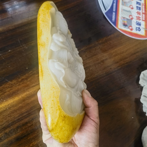 古玩玉器和田玉雕“觀音”擺件真品鑒賞圖