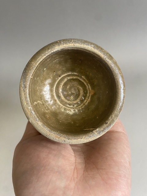 古玩陶瓷青釉盞托真品鑒賞圖