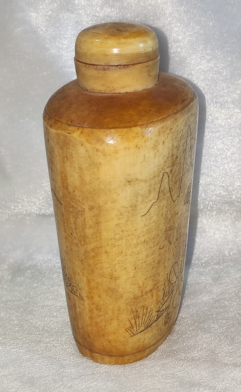 古玩字畫(huà)骨質(zhì)鼻煙壺真品鑒賞圖