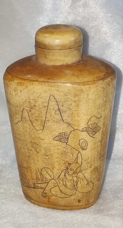 古玩字畫(huà)骨質(zhì)鼻煙壺真品鑒賞圖