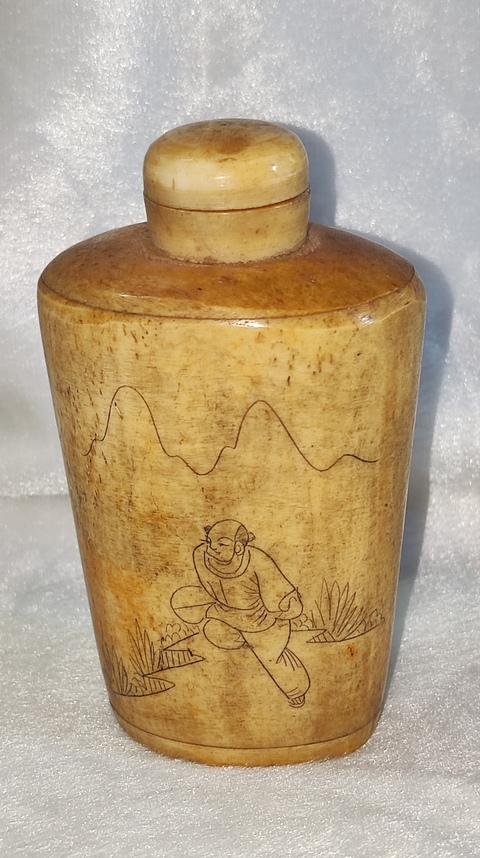 古玩字畫(huà)骨質(zhì)鼻煙壺真品鑒賞圖