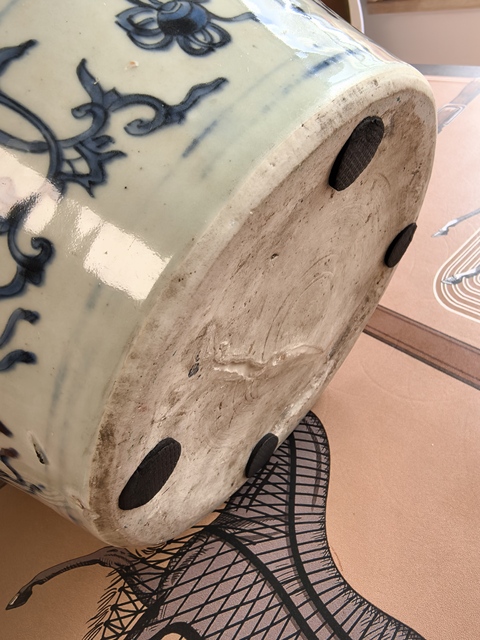 古玩陶瓷明晚期. 青花纏枝花卉紋罐拍賣,當(dāng)前價格29800元