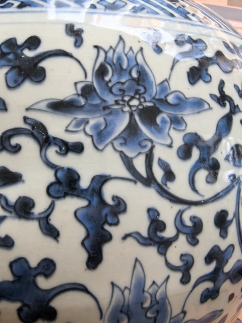 古玩陶瓷明晚期. 青花纏枝花卉紋罐拍賣,當(dāng)前價格29800元
