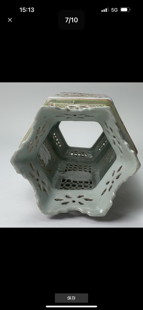 古玩陶瓷粉彩燈罩真品鑒賞圖