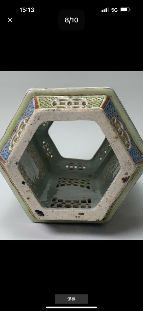 古玩陶瓷粉彩燈罩真品鑒賞圖