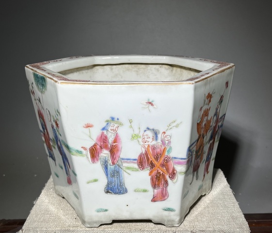 古玩陶瓷花盆真品鑒賞圖