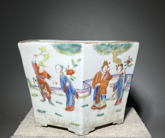 古玩陶瓷花盆真品鑒賞圖