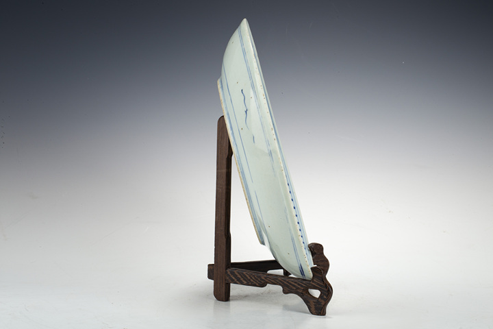 古玩陶瓷清乾隆·青花釉里紅獅子繡球壽字紋盤拍賣，當前價格3500元