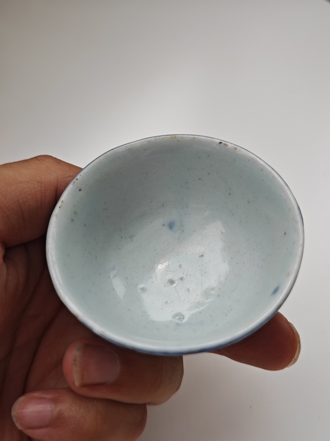 古玩陶瓷祭藍釉杯真品鑒賞圖