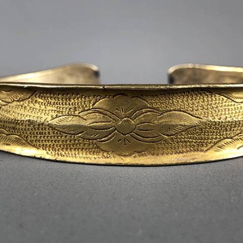 古玩雜項宋遼包金銀手鐲真品鑒賞圖