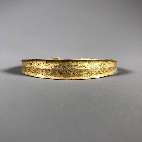 古玩雜項宋遼包金銀手鐲真品鑒賞圖