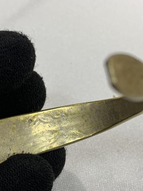 古玩雜項宋遼包金銀手鐲真品鑒賞圖