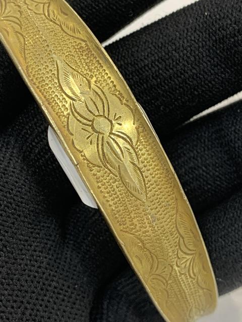 古玩雜項宋遼包金銀手鐲真品鑒賞圖