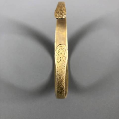 古玩雜項宋遼包金銀手鐲真品鑒賞圖