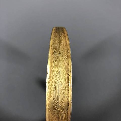 古玩雜項宋遼包金銀手鐲真品鑒賞圖