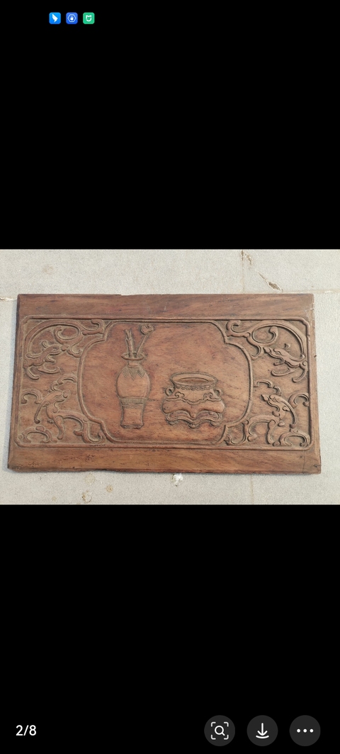 古玩雜項雕花板真品鑒賞圖