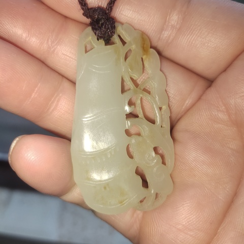 古玩玉器竹節佩真品鑒賞圖