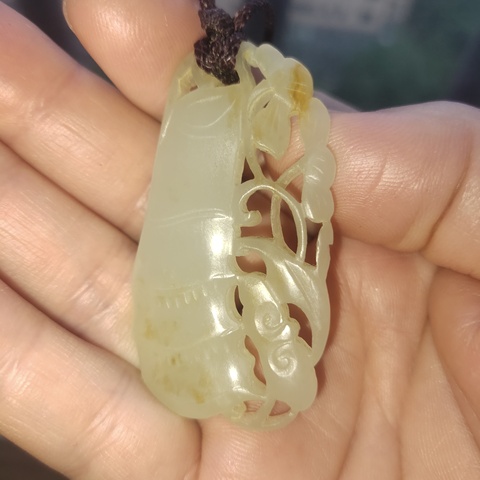 古玩玉器竹節佩真品鑒賞圖