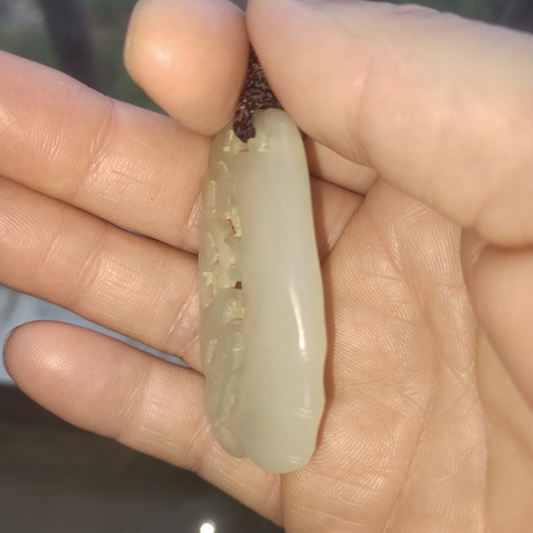 古玩玉器竹節佩真品鑒賞圖