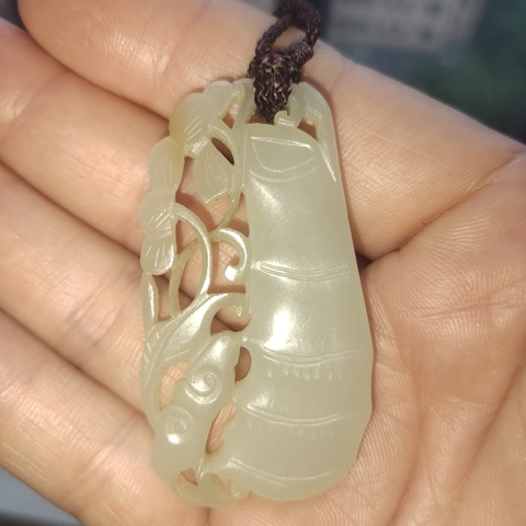 古玩玉器竹節佩真品鑒賞圖