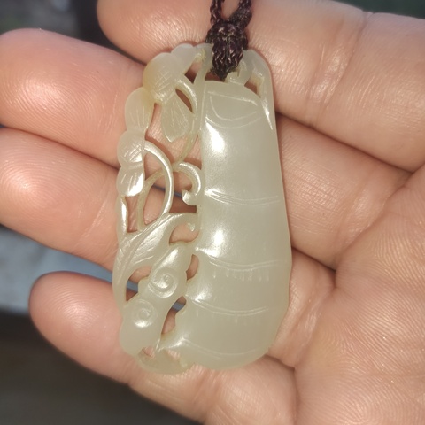 古玩玉器竹節佩真品鑒賞圖