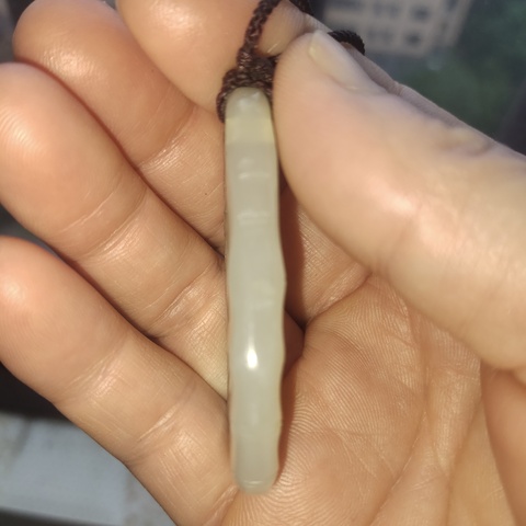 古玩玉器竹節佩真品鑒賞圖