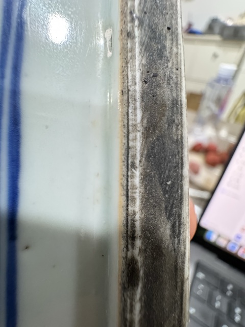 古玩陶瓷青花五彩龍鳳紋硯臺真品鑒賞圖