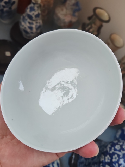 古玩陶瓷清中晚時期青花山水樓閣紋碗拍賣,當前價格880元