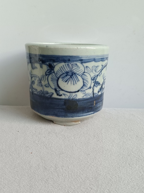 古玩陶瓷青花纏枝花紋香爐拍賣,當前價格680元