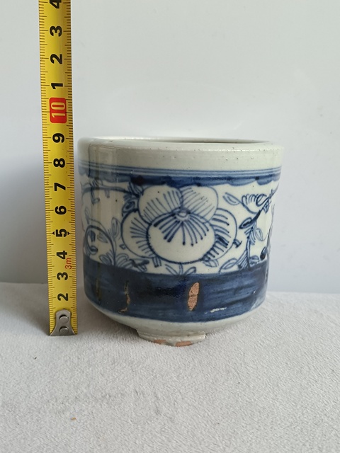 古玩陶瓷青花纏枝花紋香爐拍賣,當前價格680元