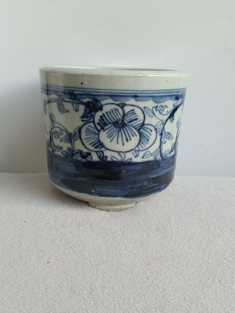 古玩陶瓷青花纏枝花紋香爐拍賣,當前價格680元