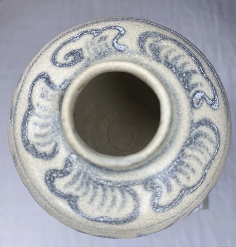 古玩陶瓷明早期安南窯青花水盂真品鑒賞圖
